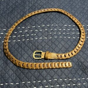 Argentina Made Brown Braided Leather Belt Size 42 Unisex Men's Women's